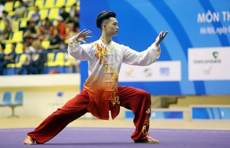 Wushu có nhiều nội dung luyện tập khác nhau, từ bài quyền tay không đến binh khí và đối kháng.