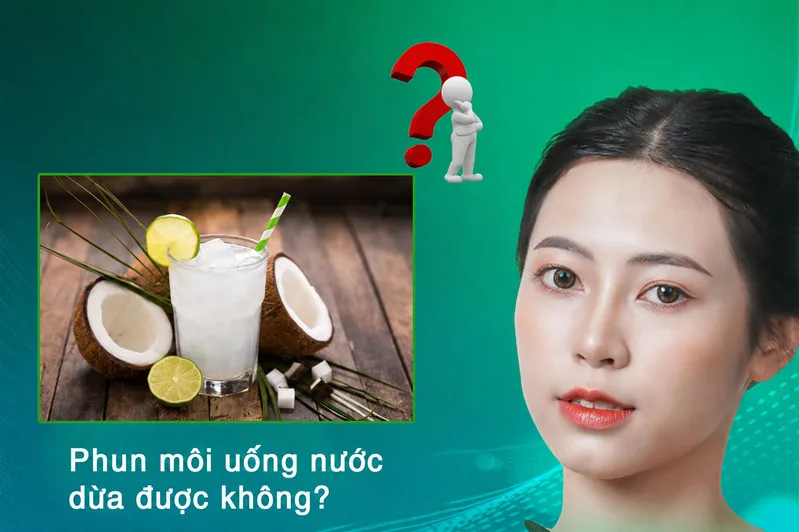 Nước dừa giúp bổ sung nước nhẹ nhàng, nhưng chỉ nên uống với lượng vừa phải sau khi xăm môi.