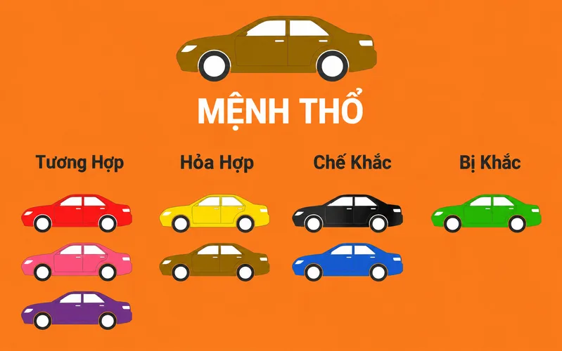 Người mệnh Thổ có thể chọn màu xe theo phong cách cá nhân trong nhóm màu hợp mệnh